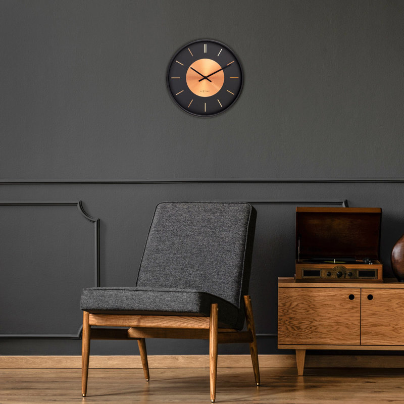 Modern Classic Wall Clock, Copper