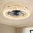 20" Dimmable Crystal Ceiling Fan With Led Light And Remote Control