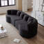 Canapé modulaire incurvé surdimensionné, 106,3 po, canapé nuage sans os moderne avec 6 coussins-45210872