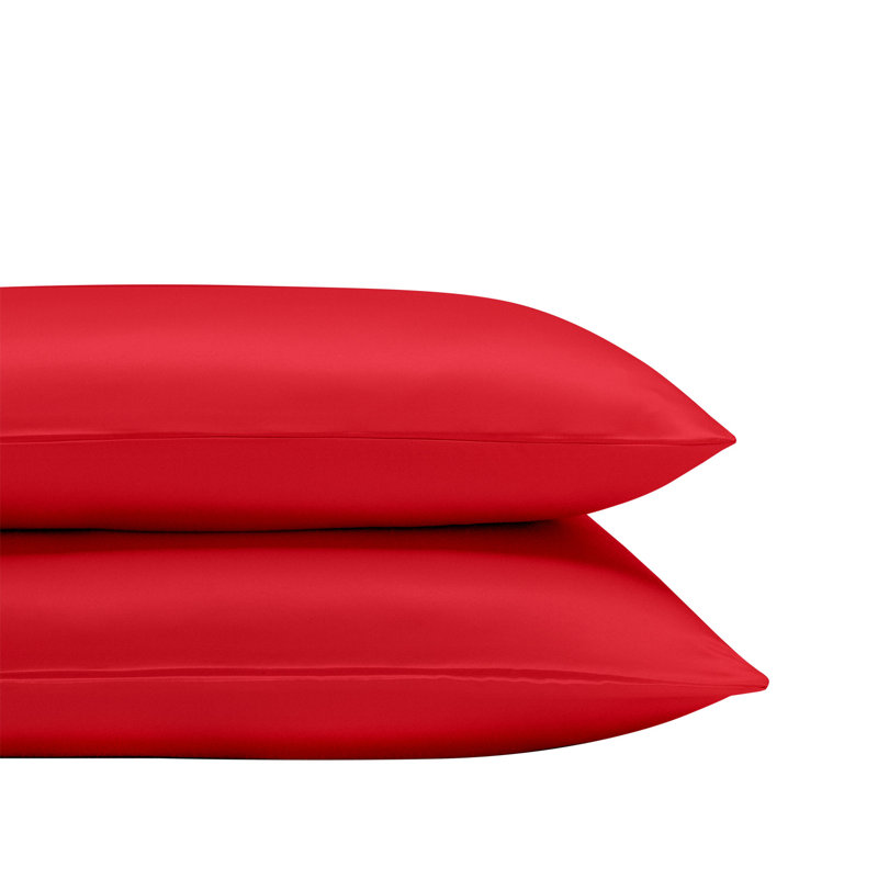 Microfiber - Set of 2, Queen Pillowcase, Red
