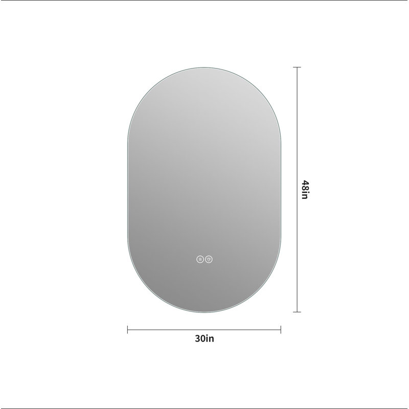 Miroir de salle de bain Smart Smart, 47.24" x 29.53"