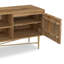 Meuble télé Fallon 60 po en bois de manguier massif naturel pour téléviseur de 65 po ou moins avec rangement Fallon