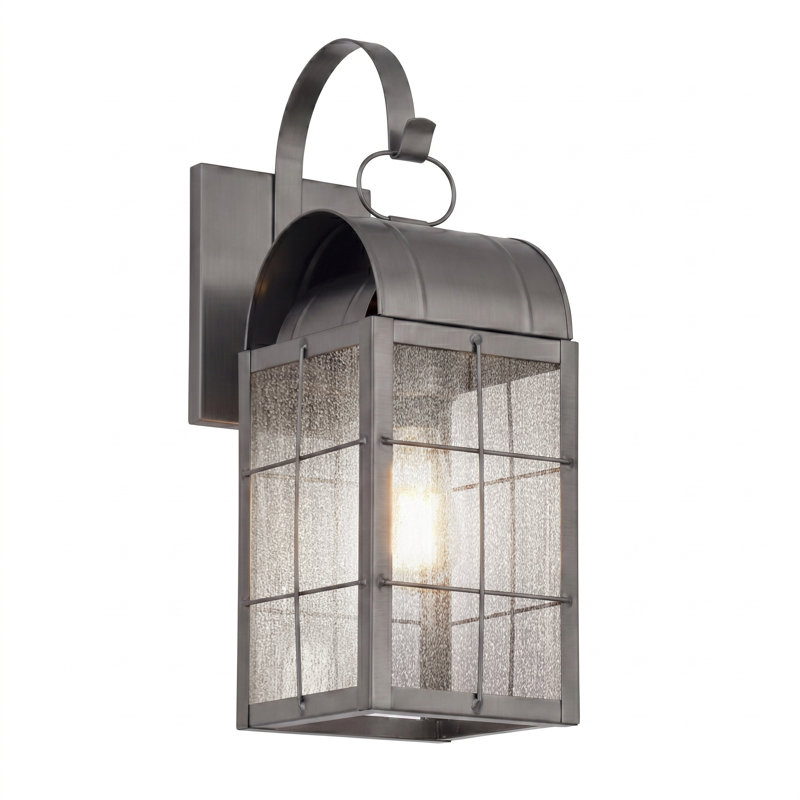 Applique murale Brass Traditions - Durham - 1 lumière - 38 cm - Gris anthracite - Laiton massif - Design original, Seeded
