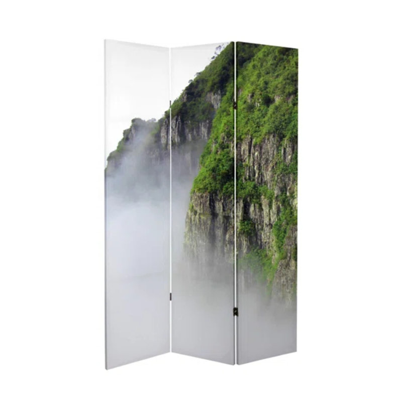 71" x 47.63" Trees 3 Panel Room Divider, Waterfall