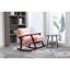 Chaise berçante d'appoint Mid-Century moderne avec structure en bois, rembourrée pour le confort du salon et de la chambre à coucher-133754807