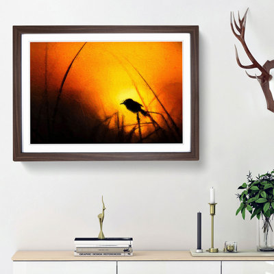 Bird in the Sunset - Framed Print