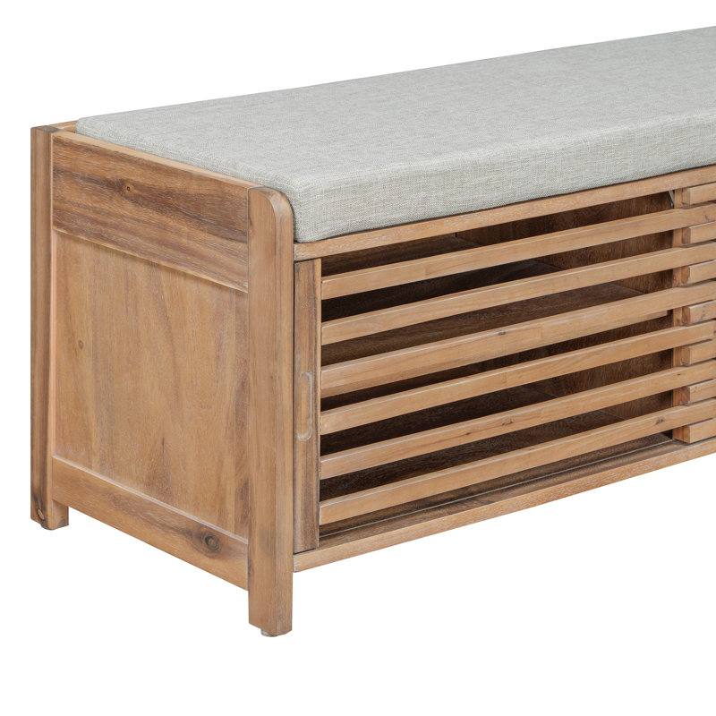 Banc de rangement Toza, Blanchies