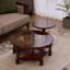 Table basse simple en bois massif rétro