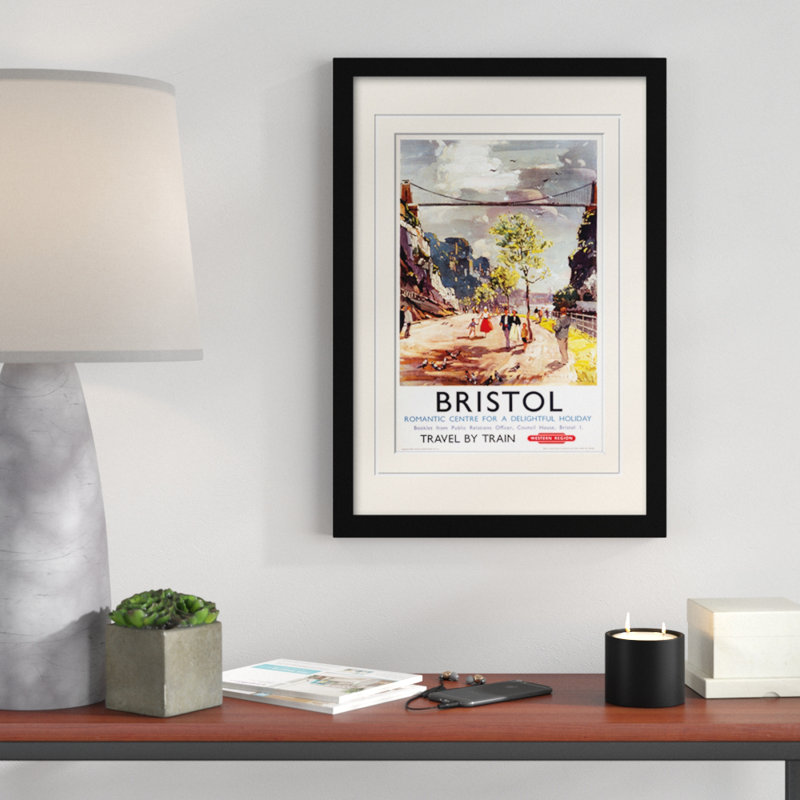 Print, Yellow, Black Frame, 40cm H x 30cm W