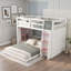 Lit superposé standard avec tablettes, échelle inclinée élargie, garde-corps-1972386453-1972386459