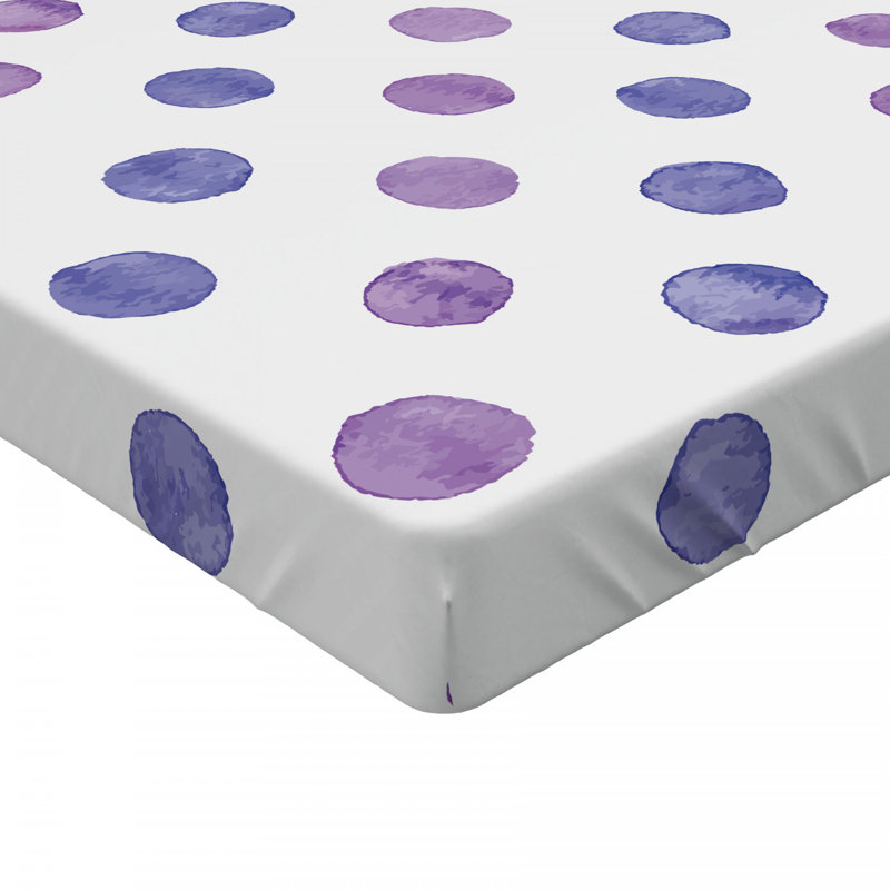 Microfiber Polka Dots Fitted Sheet, Queen Fitted Sheet