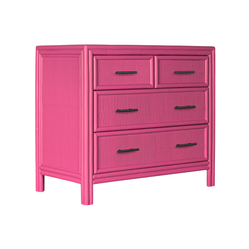 Aruba 4 - Drawer Nightstand, Hot Pink
