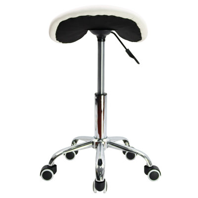 Adjustable Height Ergonomic Lab Stool Wheels