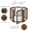 Barrière pour chien autoportante très large de 132 po avec porte de passage, clôture de parc pour animaux de compagnie en métal pour chiens, chats et petits animaux-482243533