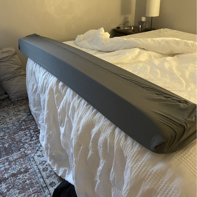 Garnich Reading Bed Rest Gap Wedge Headboard Pillow with Pockets - King Pillow: 6" x 72"
