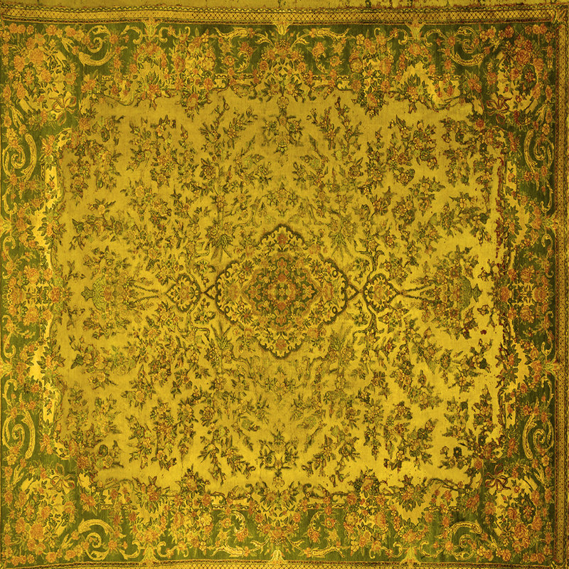 Washable Oriental Indoor Rug, Square 4'