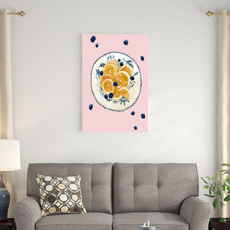 " Plate Of Oranges " Painting Print, 36" H x 24" W