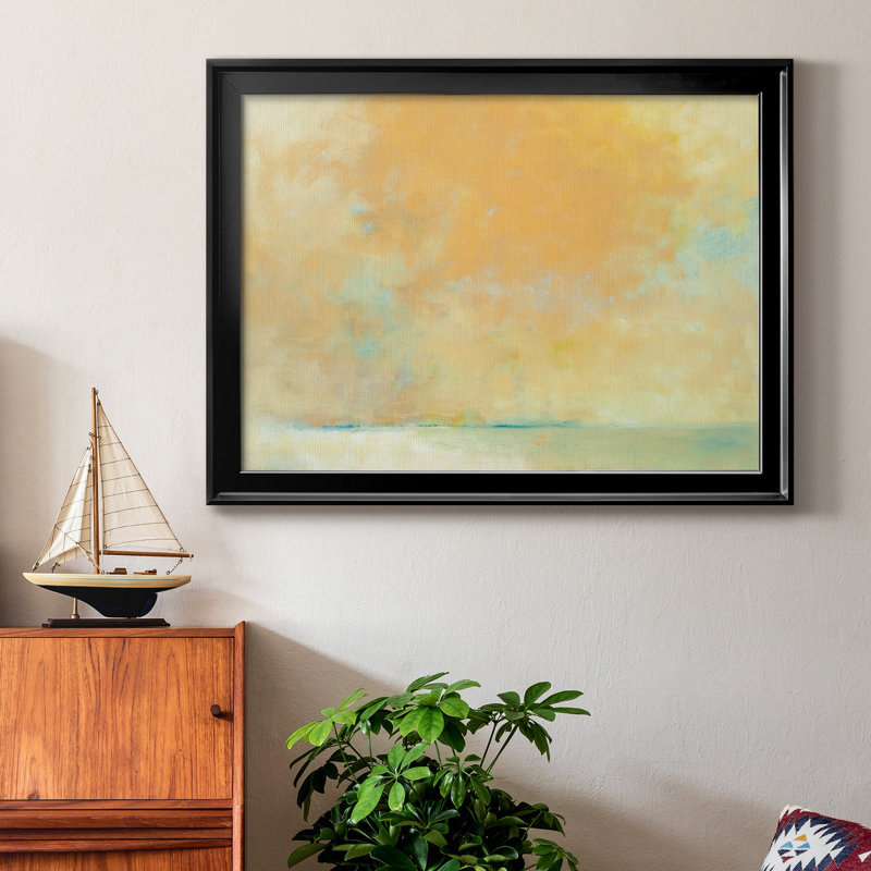 Tangerine - Peinture sur toile encadrée, Noir, H 22,5 po x l 30,5 po x P 1,5 po