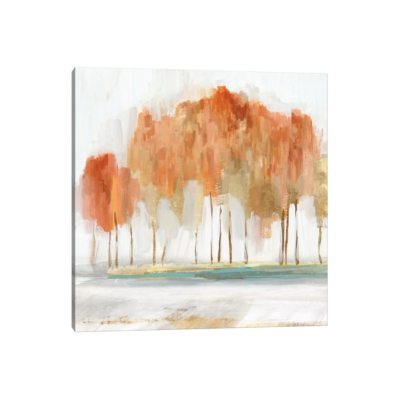 «Autumn Shade III» par Isabelle Z - reproduction d'art, Toile tendue, H 18 po x l 18 po x 1,5 po, Pas de tapis
