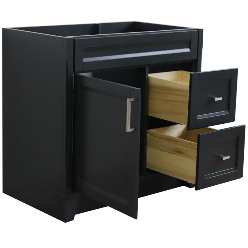 Base de meuble-lavabo simple 36 po seulement, Gris foncé