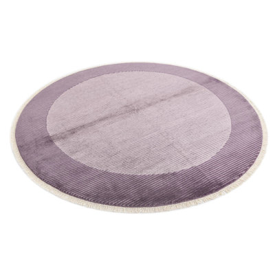 Tapis rond rond mauve