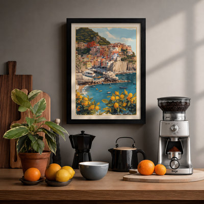 Cinque Terre in Bloom Coastal - Framed Print