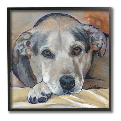 «Cozy Dog Portrait Photo Frame» par Nadi Spencer sur