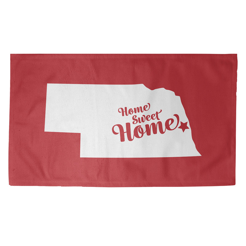 Tapis en coin rouge doux home Omaha, Rectangle 2 pi x 3 pi