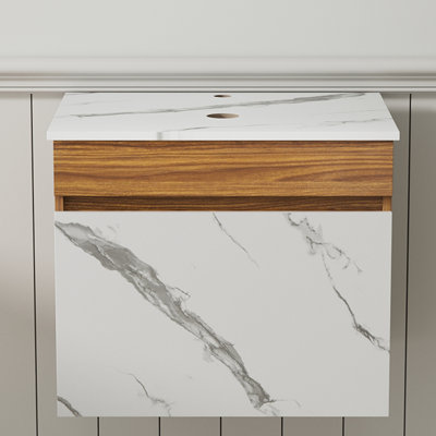 Meuble-lavabo simple mural 24 po 24 po