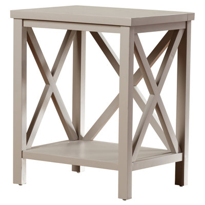 Paignt Solid Wood End Table