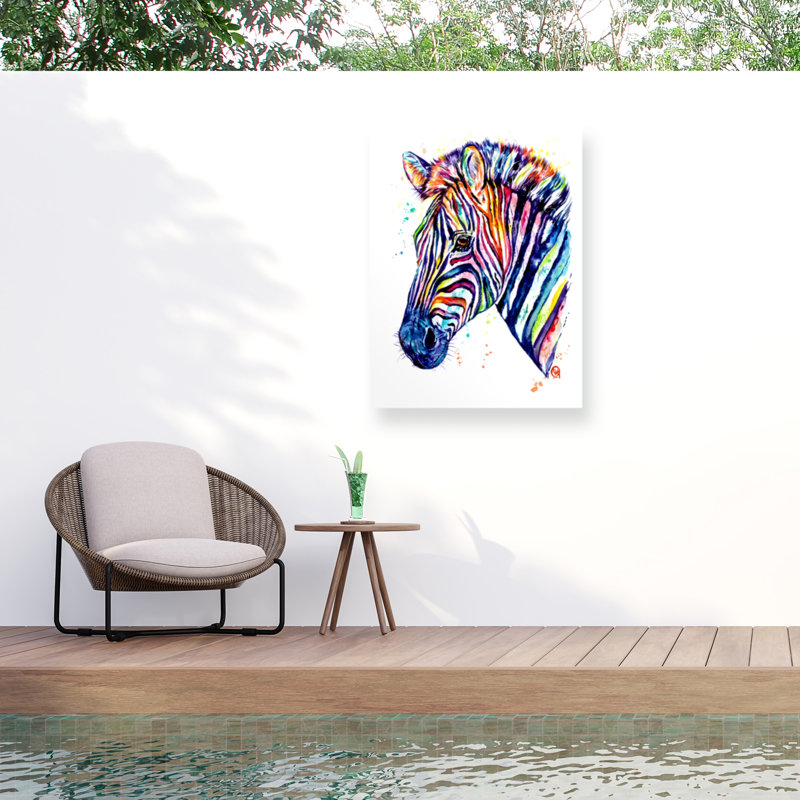 Toile d'extérieur Lisa Whitehouse Zebra, H 14 po x l 19 po