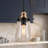 Modern Black Mini 1-Light Glass Pendant Light