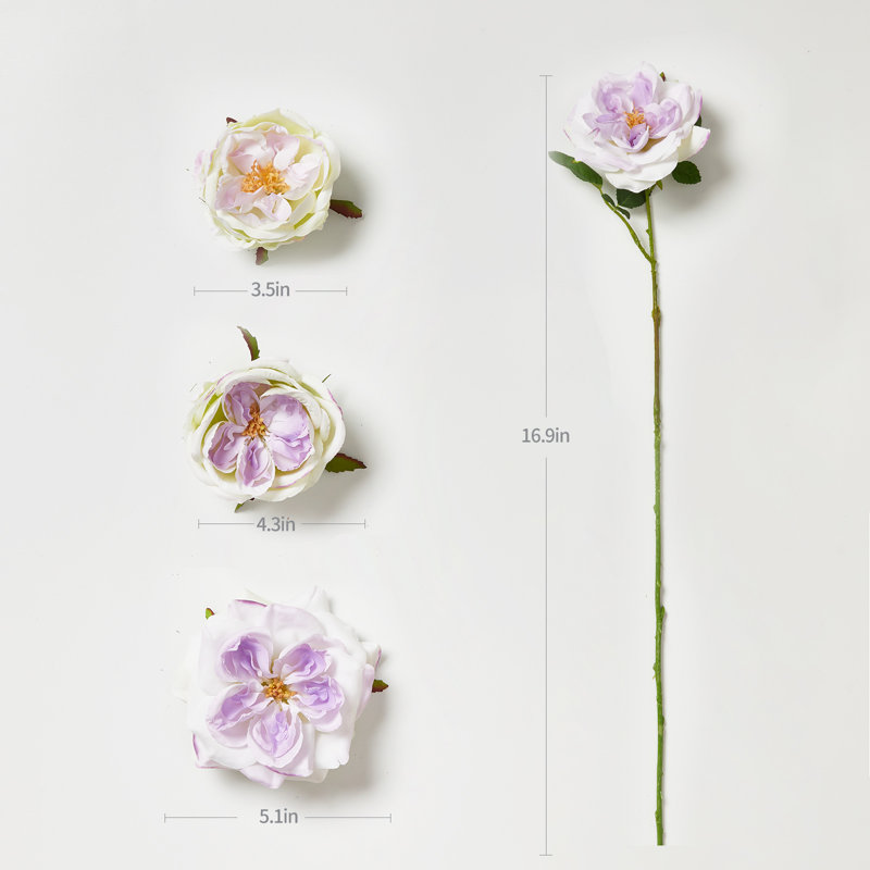 Fleurs roses artificielles 17 po, Mauve