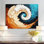 Abstrait Galactic Spiral Convergence I - art mural en métal Waves, impression moderne sur métal