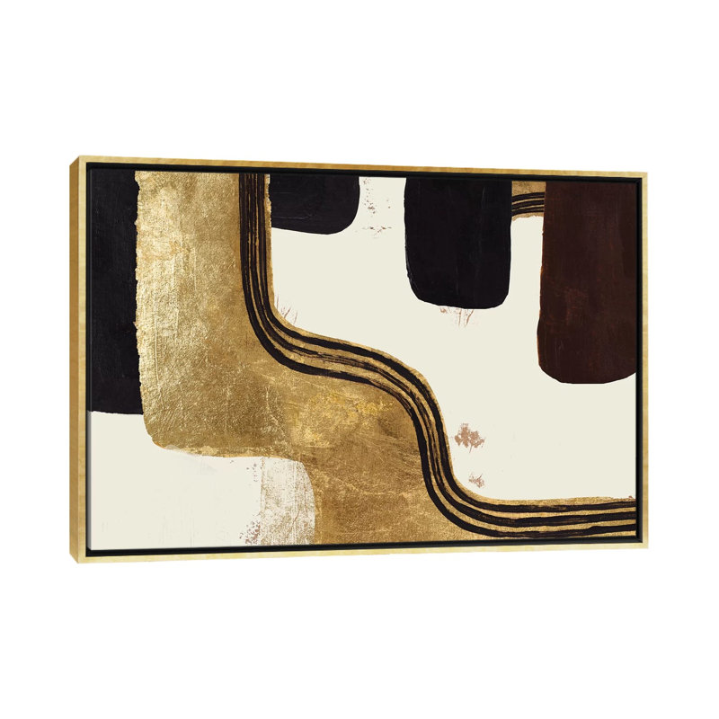 « Retro Safari » par Patricia Pinto-impression, H 40 po x l 26 po x P 1,5 po, Pas de tapis, Toile encadrée d'or