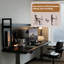 Bureau 78,74 po moderne en bois massif à hauteur réglable avec tablettes et panneau perforé 78,74 po Modern-869348160