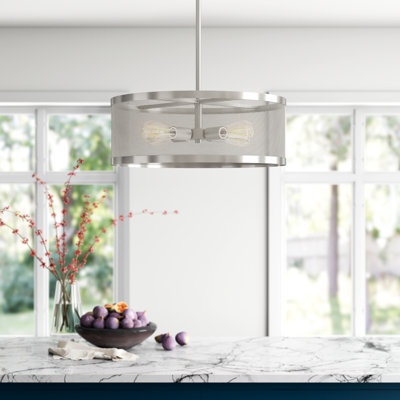 Emilia 4 - Light Dimmable Drum Chandelier