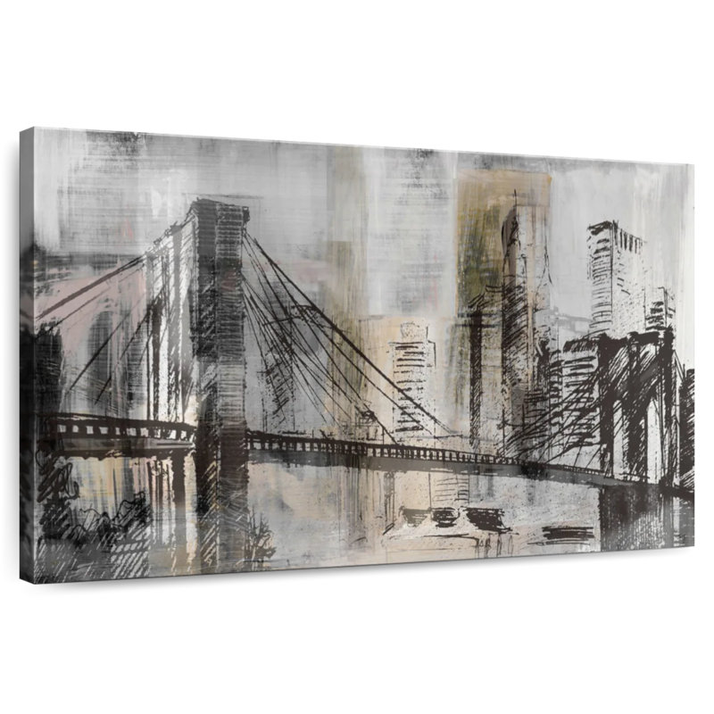 Détail du crépuscule du pont Avery Brooklyn, H 8 po x l 12 po