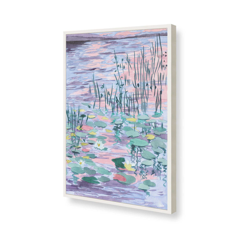Reproduction d'art sur toile Blush of the Réglage du soleil II par Melissa Wang, H 32 po x l 24 po, Blanc