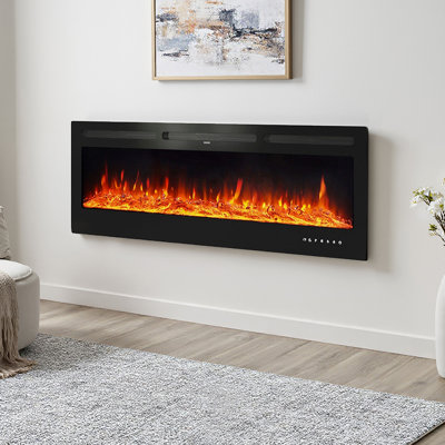 Symple Stuff Black Electric Fireplace
