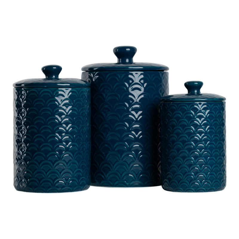Ensemble de pots de cuisine 3 pièces, Bleu marine
