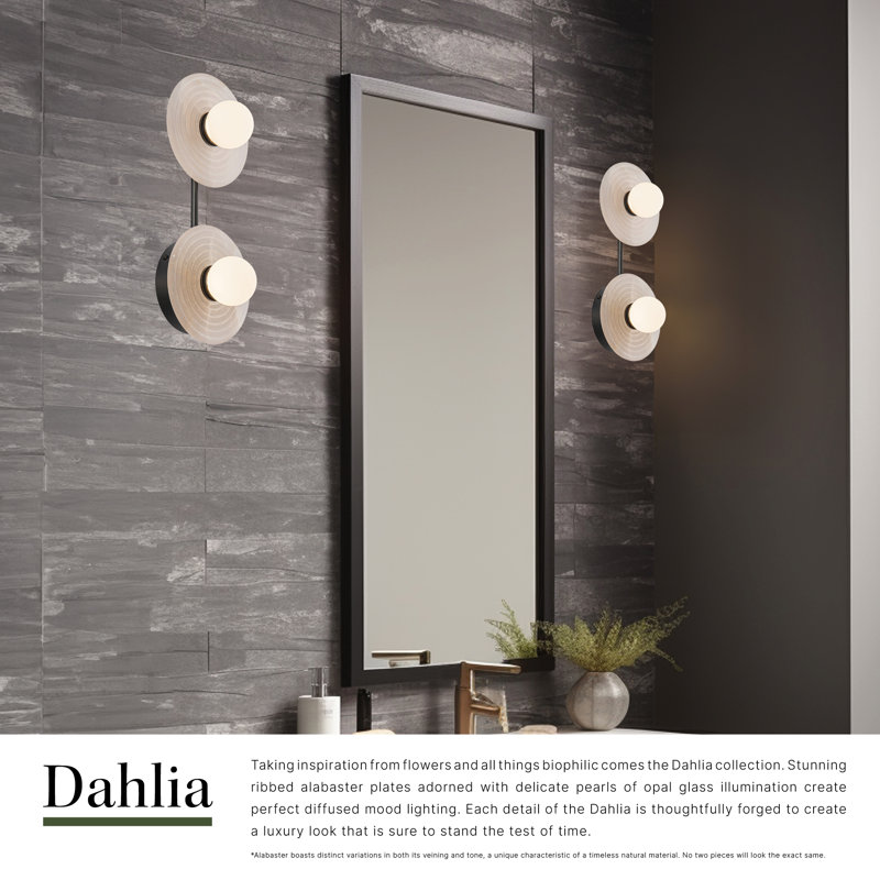 Dahlia 2 - Light Vanity Light, Vintage Brass