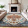 Machine Washable Rug with Rubber Backing for Living Room Vintage Non-Slip Dining Room Rug Easy-Cleaning Floor Carpet for Bedroom Playroom