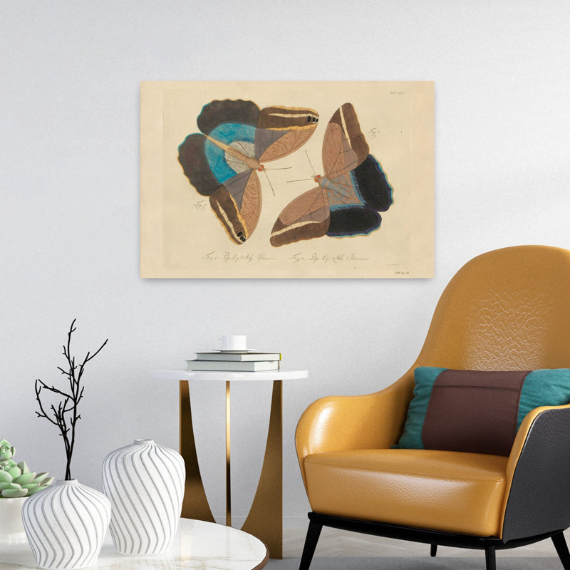 Papillons rétro 2, art papillon rétro contemporain, H 24 po x l 16 po