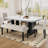 Modern Tufted Linen Dining Bench With Rubber Wood Legs,Versatile For Kitchen,Bedroom,Hallway-1752551328