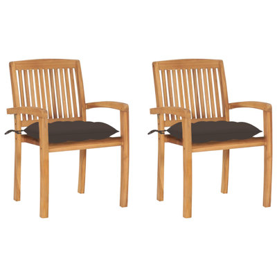 West Boylston Teak Patio Chair with Cushions