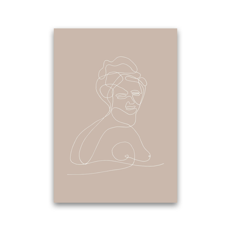 Line Bust Female Statue - Print, No Frame, 30cm H x 21cm W x 1cm D