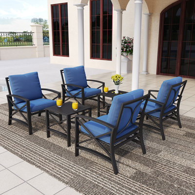 Cumbie 4 - Person Patio Conversation Set with Cushions