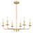 Mayani Roxsanne 6 - Light 24" Dimmable Modern Metal Candle Style Chandelier for Bedroom Living Room Kitchen Island Foyer Entryway-215929177