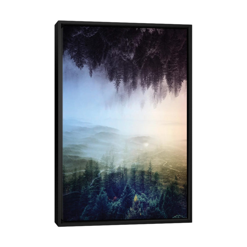 « retournée forest », reproduction d’impression sur toile tendue, H 26 po x l 18 po x P 1,5 po, Toile avec cadre noir